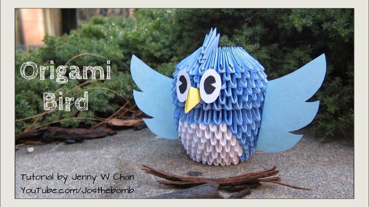 DIY How to Fold 3D Modular Origami Bird - Step-by-Step Tutorial