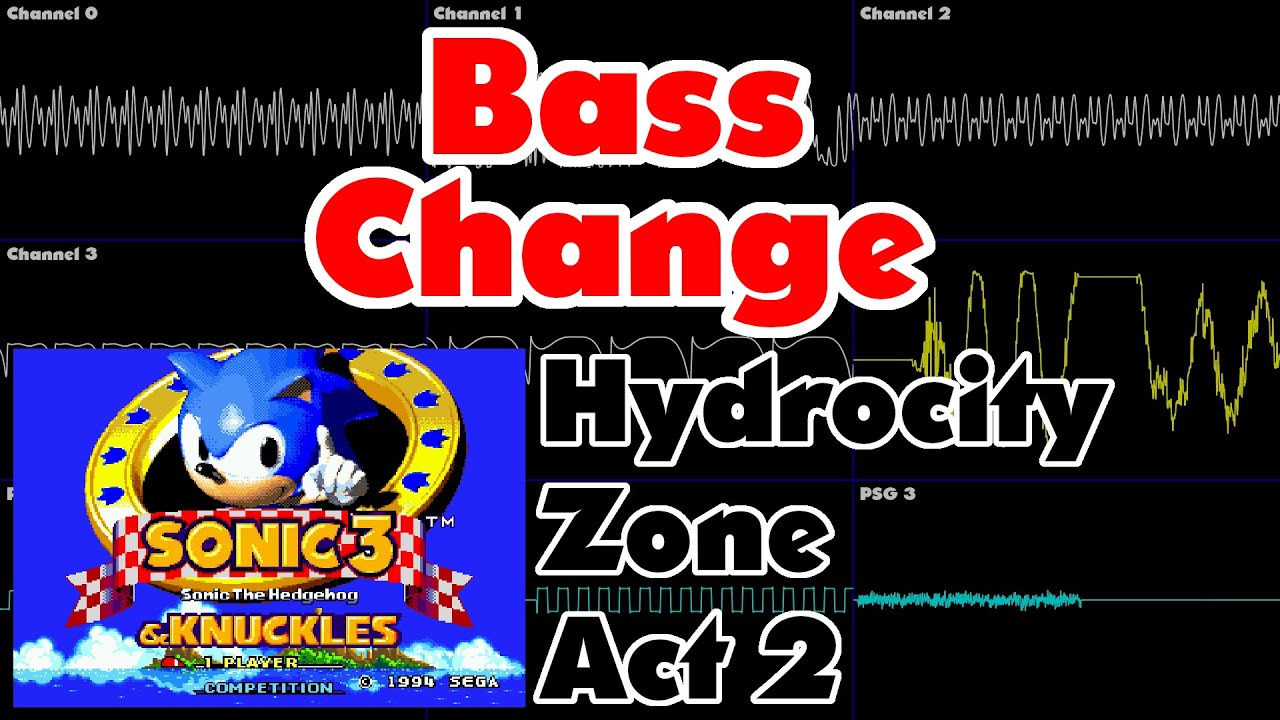 Sonic 3 and Knuckles - Hydrocity Zone Act 2 - Bass Change