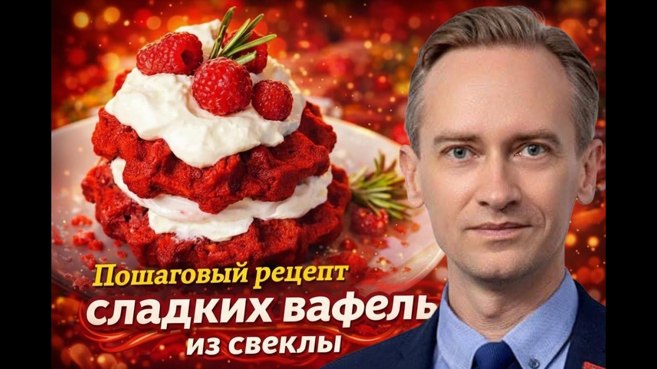 Сладкие вафли из свеклы. Пошаговый видеорецепт.