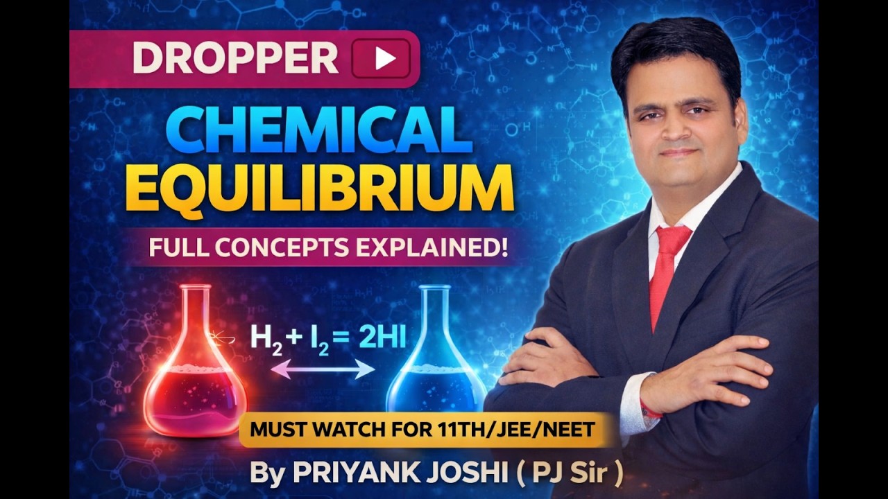 Chemical Equilibrium Lec.-03 JEE & NEET | Complete Concepts Chemistry | P.J. Sir