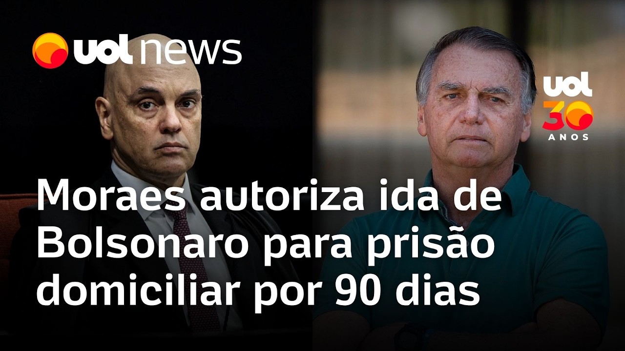 Moraes concede domiciliar humanit&aacute;ria a Bolsonaro ap&oacute;s interna&ccedil;&atilde;o