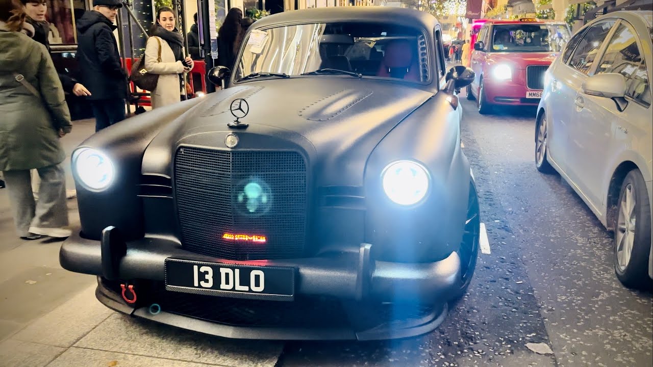 1 of 1 Mercedes Ponton AMG V8 Engine Swap! CRAZY SOUNDS and REACTIONS in London!!
