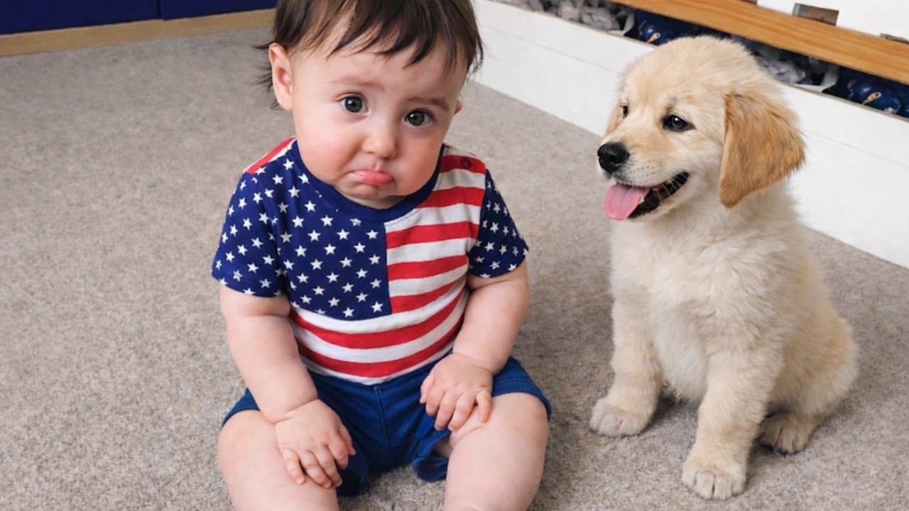 Trying not to laugh The funniest moments between babies and dogs 😂 A collection of the cutest momen