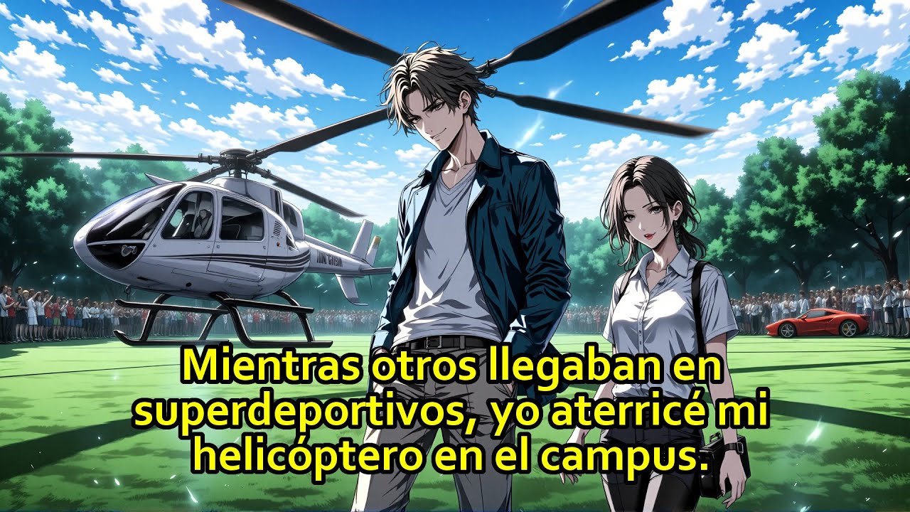 Mientras otros llegaban en superdeportivos, yo aterricé mi helicóptero en el campus.