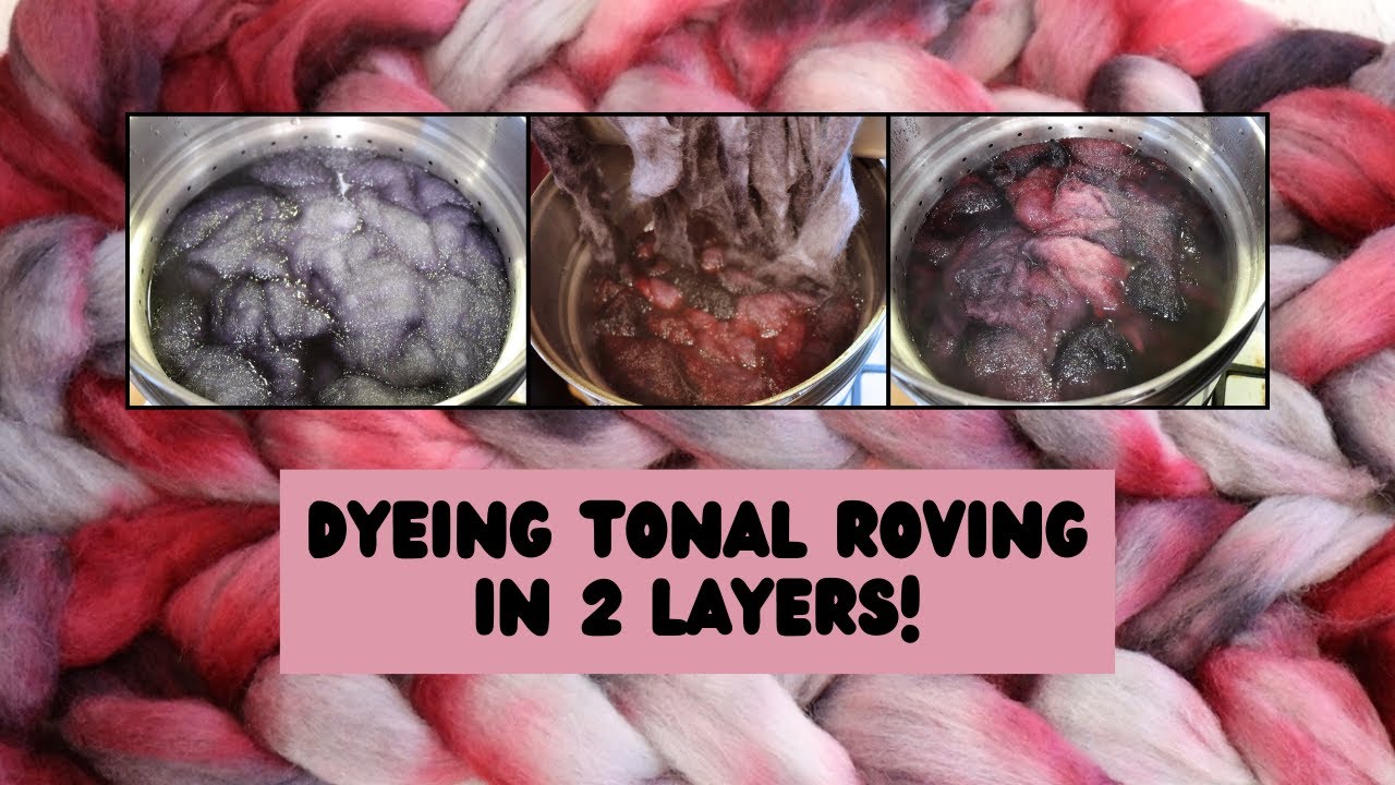 Dyepot Weekly #514 - Kettle Dyeing Wool Roving Twice for a Variegated Colorway
