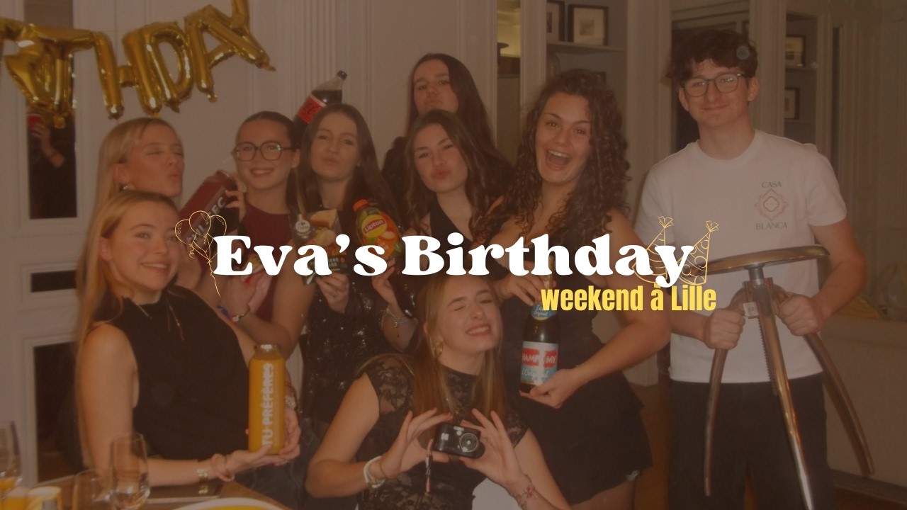 Weekend à Lille - Anniversaire d'Eva - VLOG (feat trop de monde)