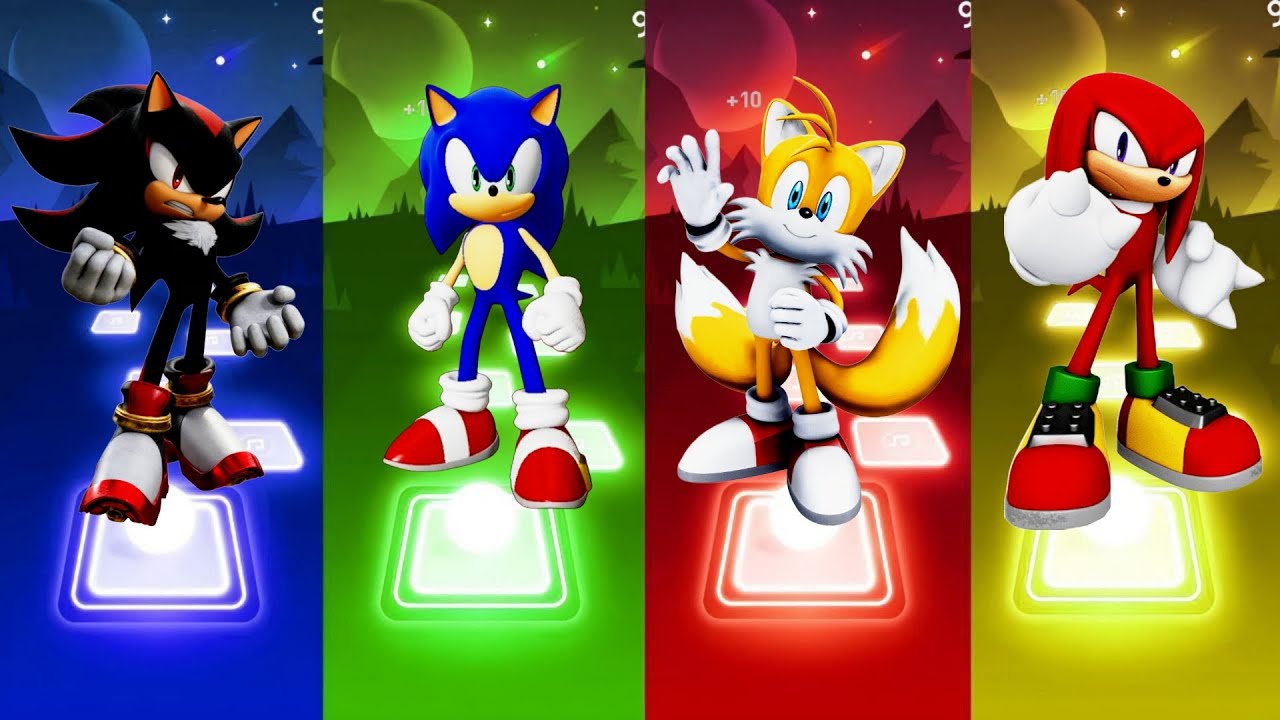 Shadow the Hedgehog 🆚 Sonic the Hedgehog 🆚 Tiles 🆚 Knuckles| Tiles Hop EDM Rush