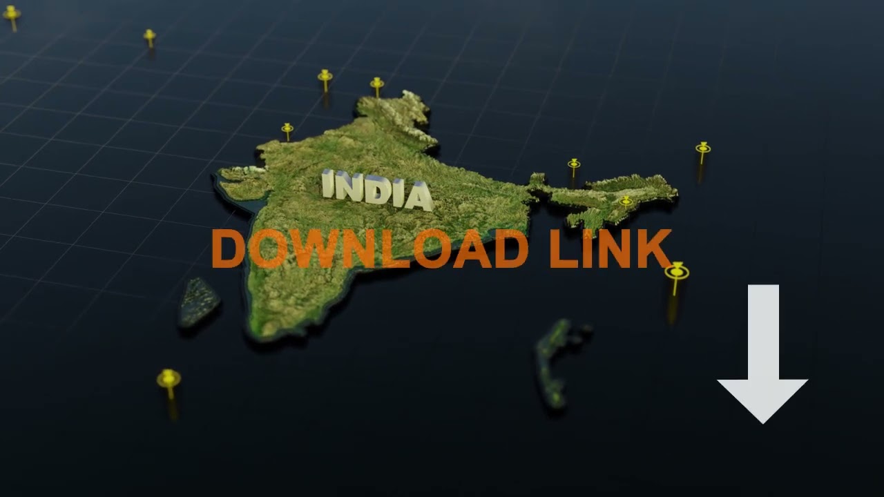 India 3D Map With Animation