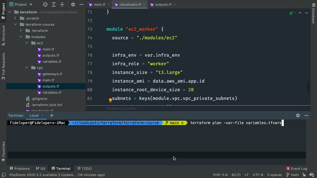 Using Terraform Module Output to have EC2 Servers use our VPC