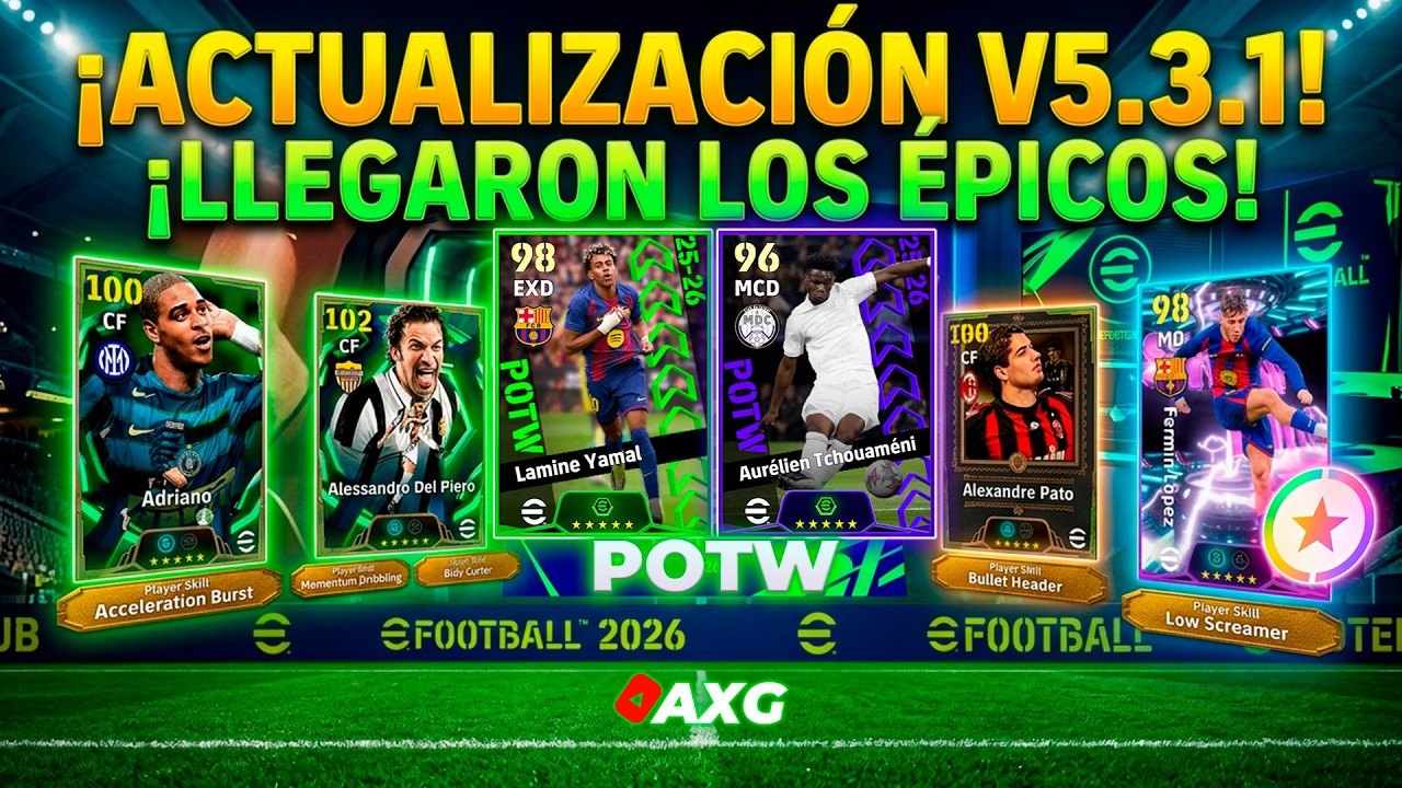 🎁 TODO sobre la NUEVA FASE & UPDATE eFootball v5.3.1 🎁 Del Piero, Adriano & Pato 🔥 POTW & Show Times