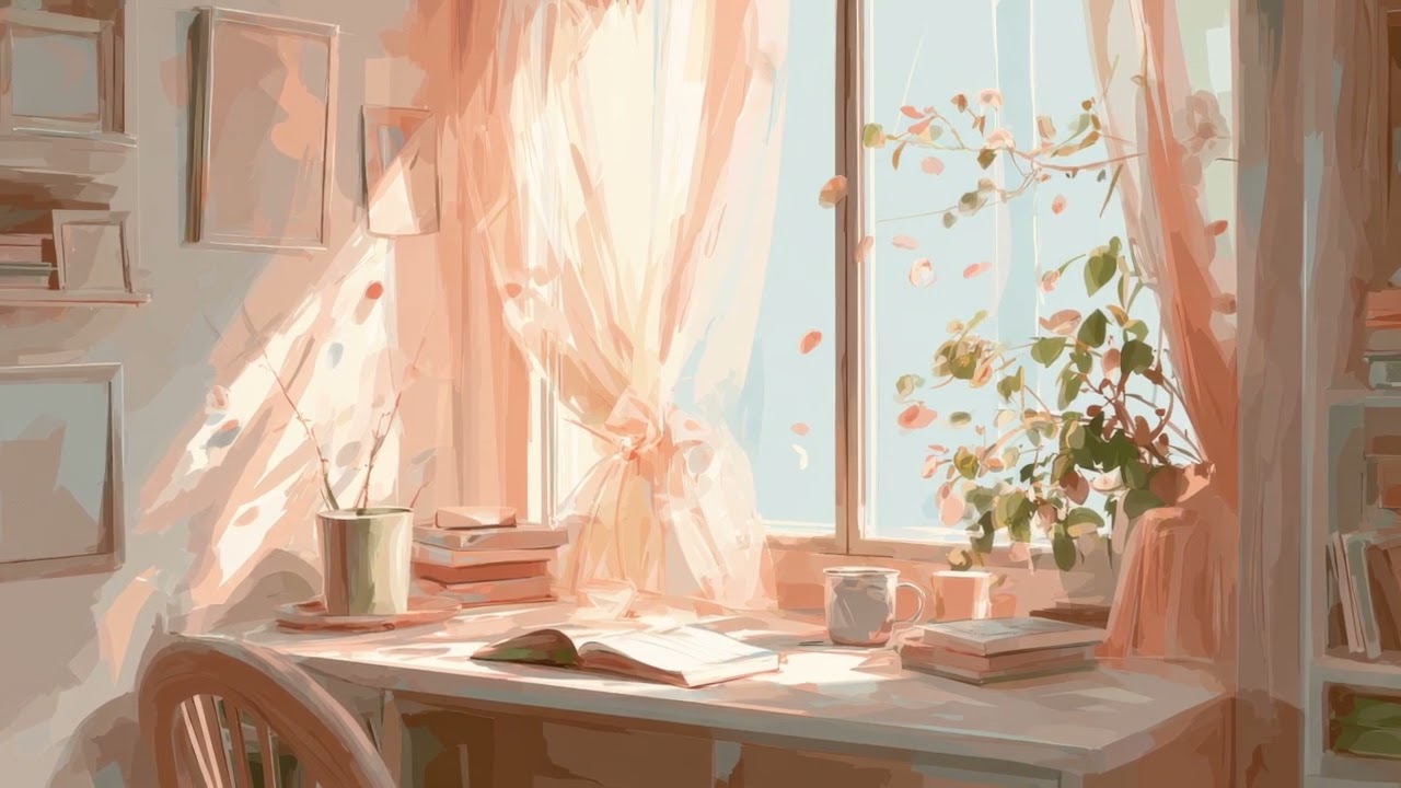 Soft Pink Cream Afternoon | 4 Hour Lofi for Calm Focus