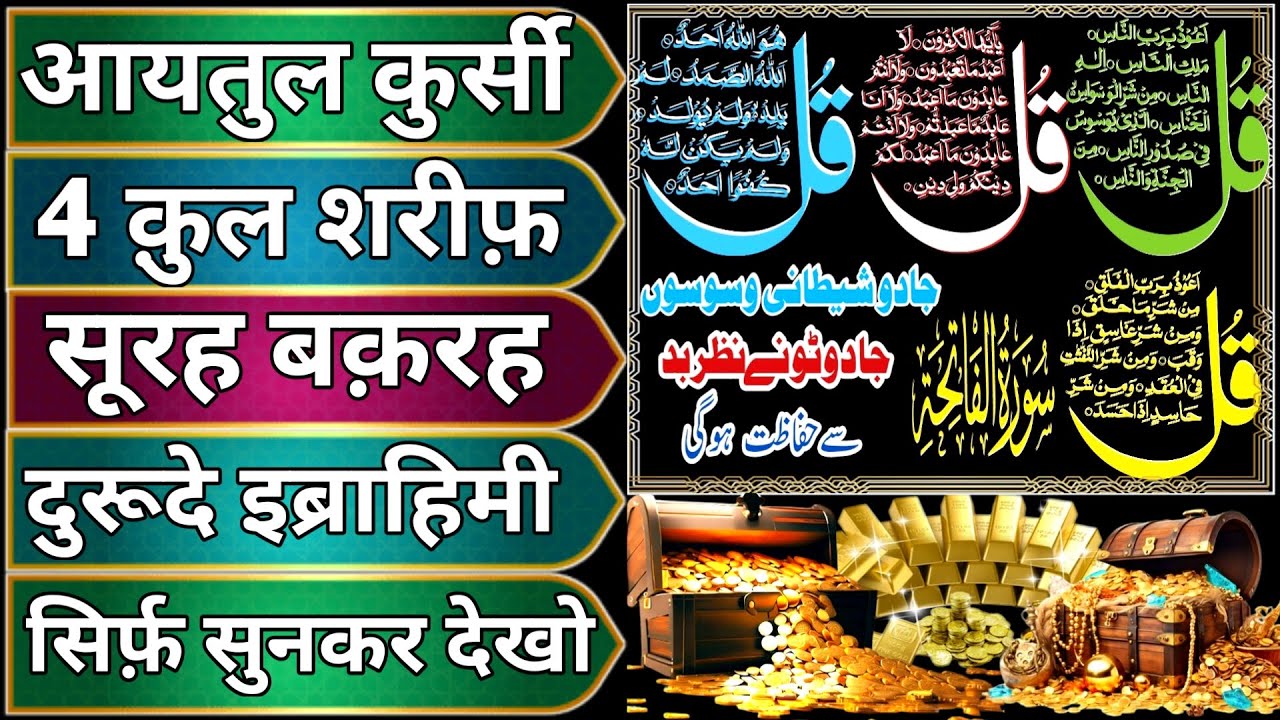 Morning Wazifa of Risk | 4 Qul | Ayatul Kursi | Surah Baqarah | Durood Tanjeena | Barkat ka Wazifa