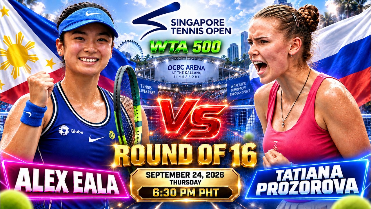 🔴LIVE! ALEX EALA VS TATIANA PROZOROVA 󠁯&bull;󠁏 ROUND OF 16 &bull;󠁏 2026 Singapore Tennis Open Watchalong