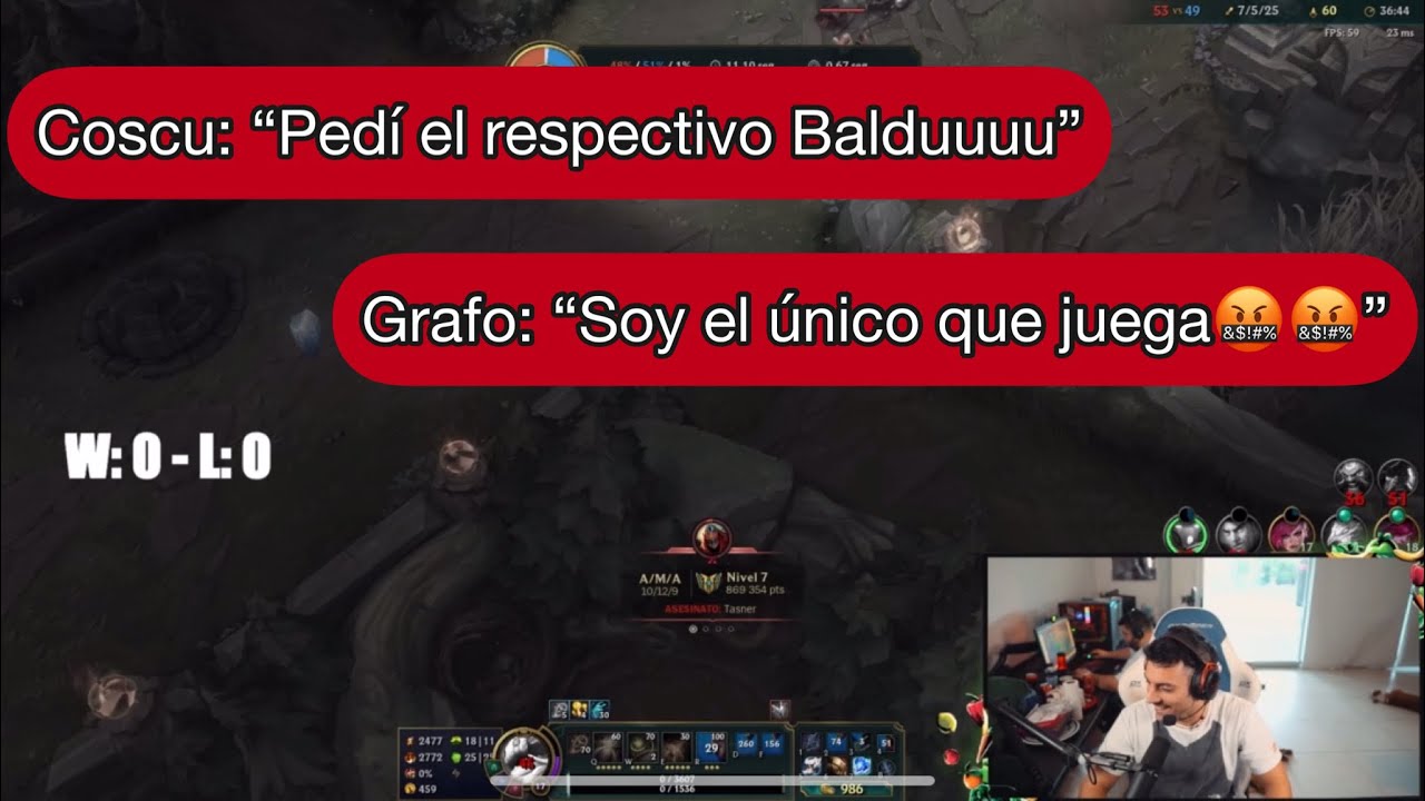 La Partida de Lol Menos T&oacute;xica de la Historia (COSCU, BALDU y GRAFO)