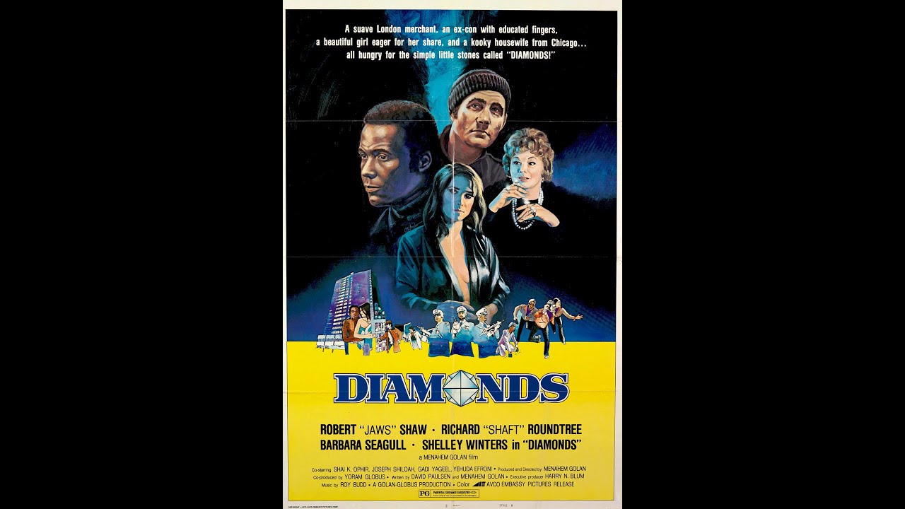 'DIAMONDS' 1975 HEIST MOVIE-Robert Shaw and Richard Roundtree (Rare)
