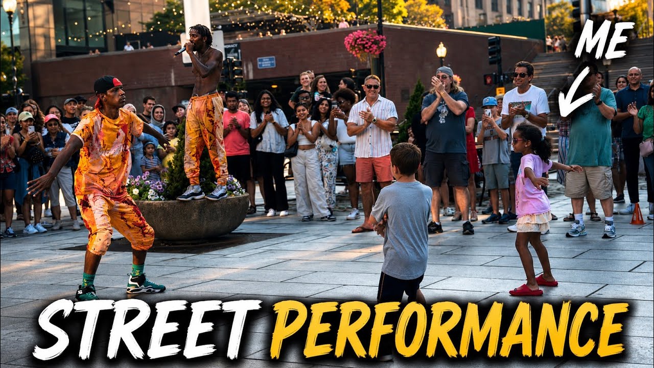 My Dad And I Joined A Street Performance In Boston!!!