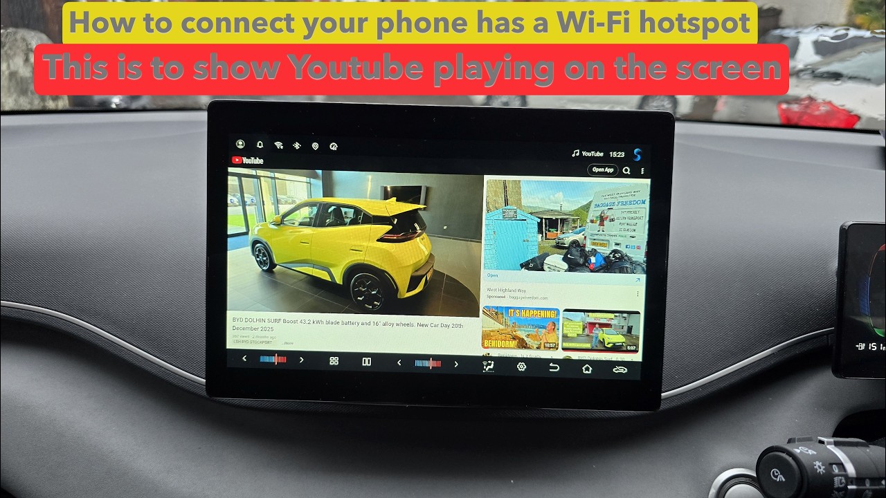 How to get YouTube to play on your BYD Dolphin Surf Screen