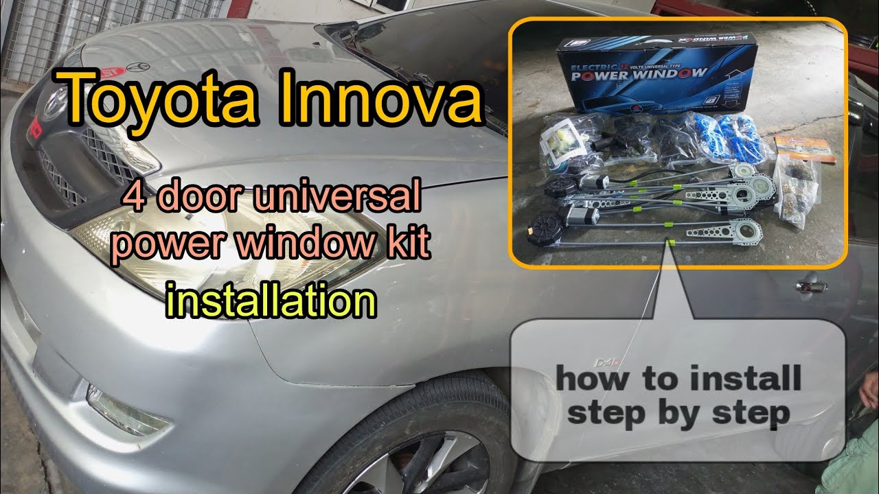 Toyota Innova | 4 door universal power window kit installation (how to install) step by step