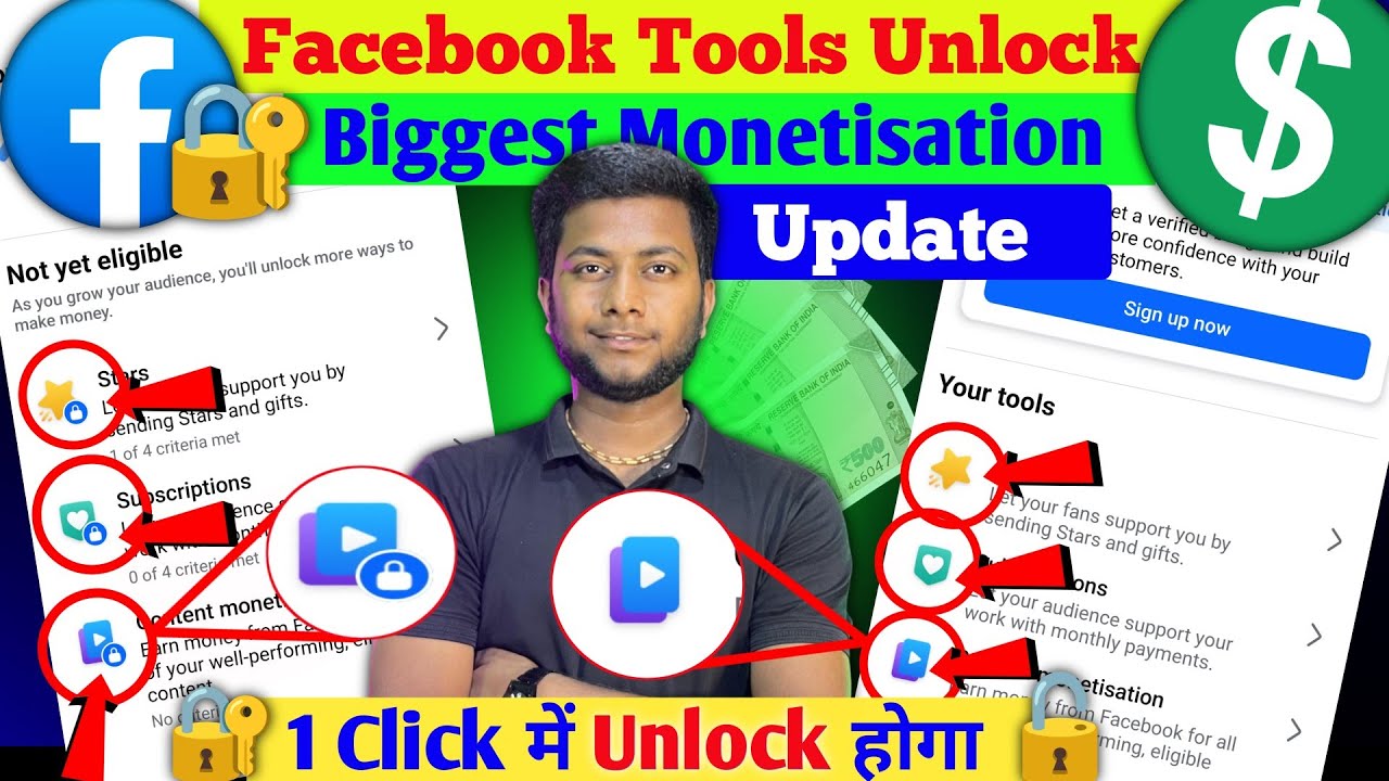 📢Biggest Monetisation Update Facebook 🔥| Content monetization Tools Lock 🔐 To Unlock 🔓😍