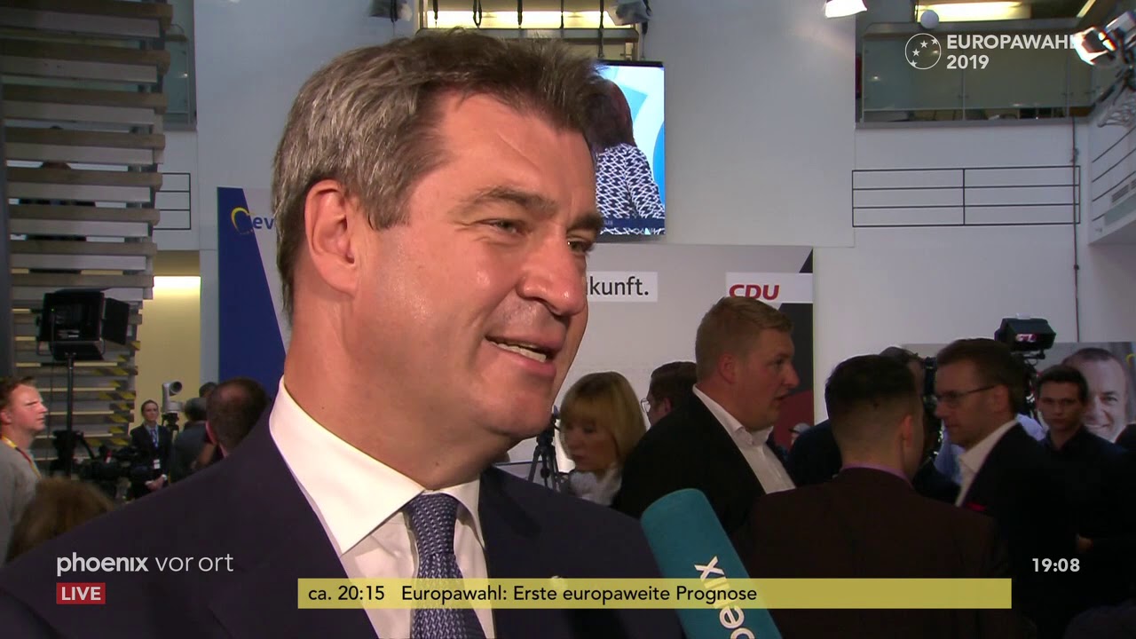 Markus Söder im Interview mit Gerd-Joachim von Fallois zur Europawahl am 26.05.19