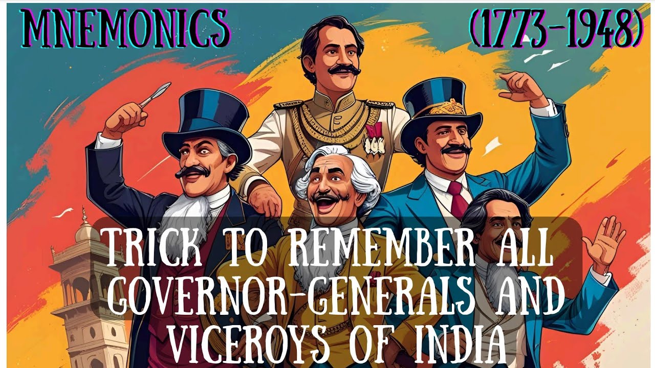 Trick To Remember Governor General And Viceroy Of India | Governor General And Viceroy Of India 