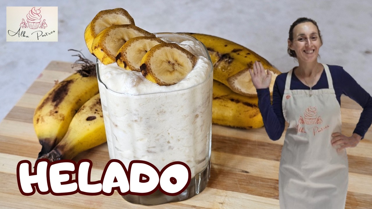 HELADO DE BANANAS, súper fácil de preparar, en casa y sin azúcar!