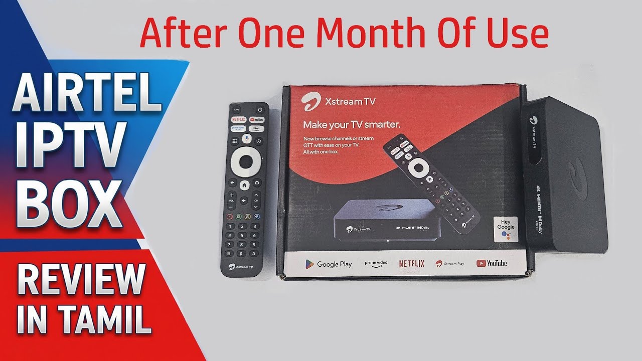 Airtel IPTV Box Review in Tamil | Airtel Xstream IPTV 4k Box | Gadgets Tamil