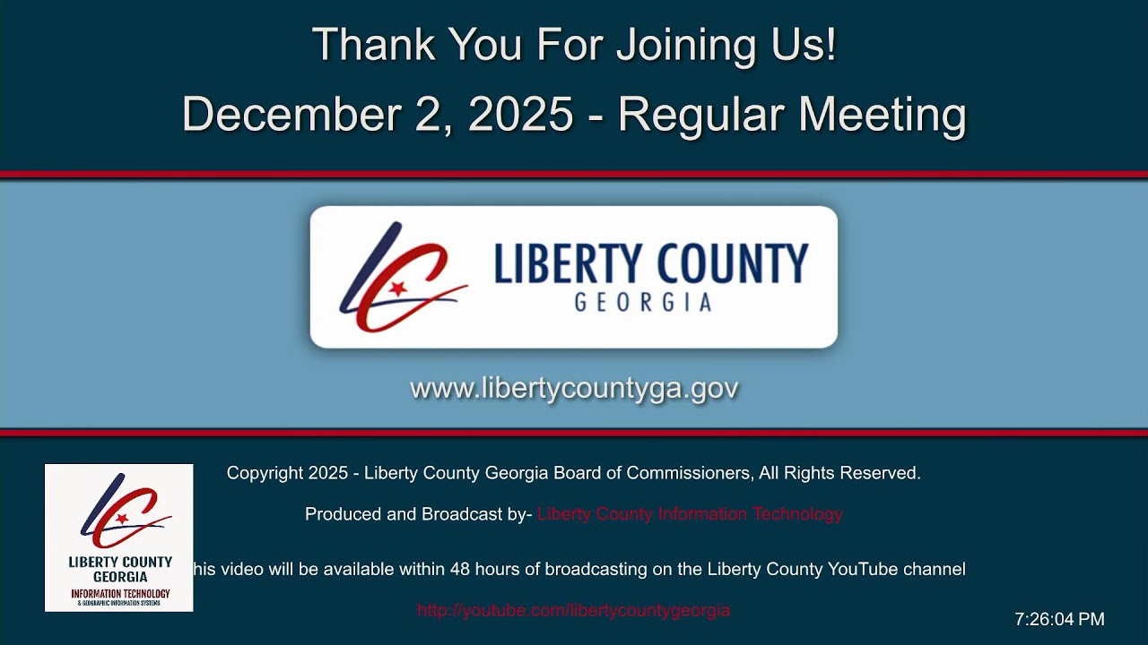 Board of Commissioners - December 2, 2025 Regular Meeting
