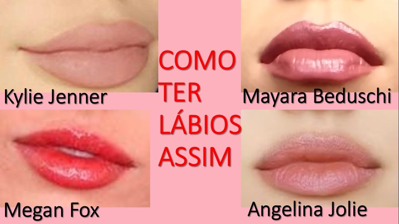 Boca de Angelina Jolie, Kylie Jenner, Megan Fox