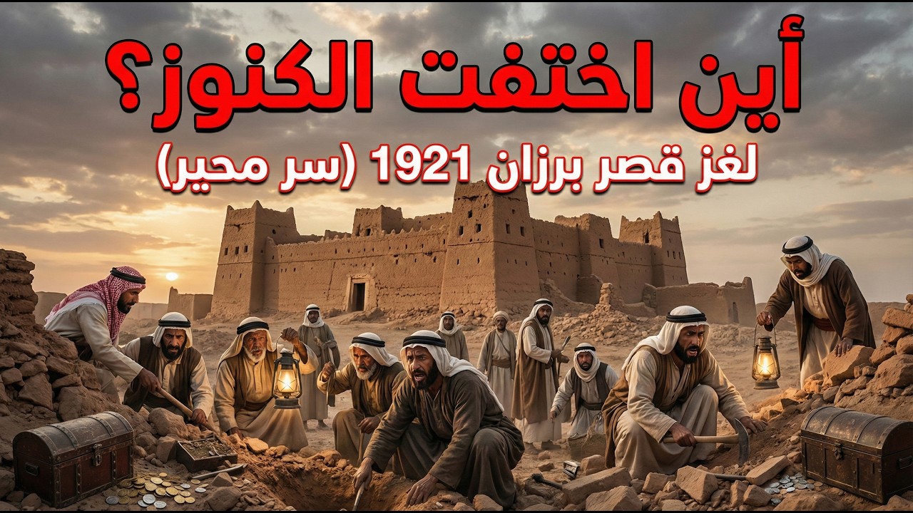 أين اختفت كنوز آل رشيد؟ 💰 سر قصر برزان بعد سقوط حائل 1921 (لغز محير)