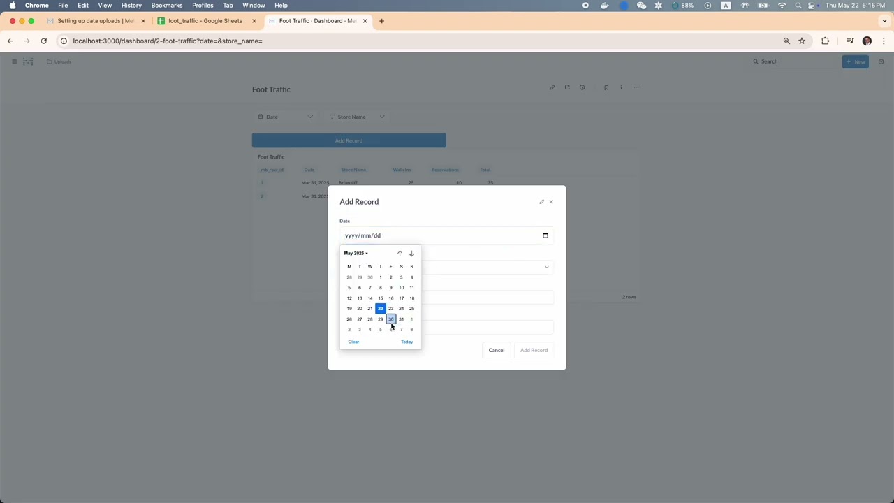 Metabase CSV Uploads and Actions