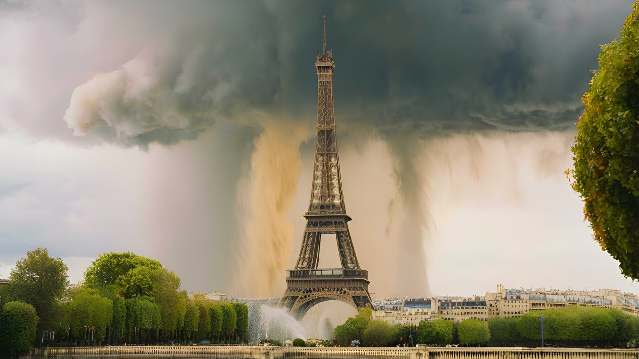 Giant hail, rainfall and floods in France! Weather disasters in Europe!