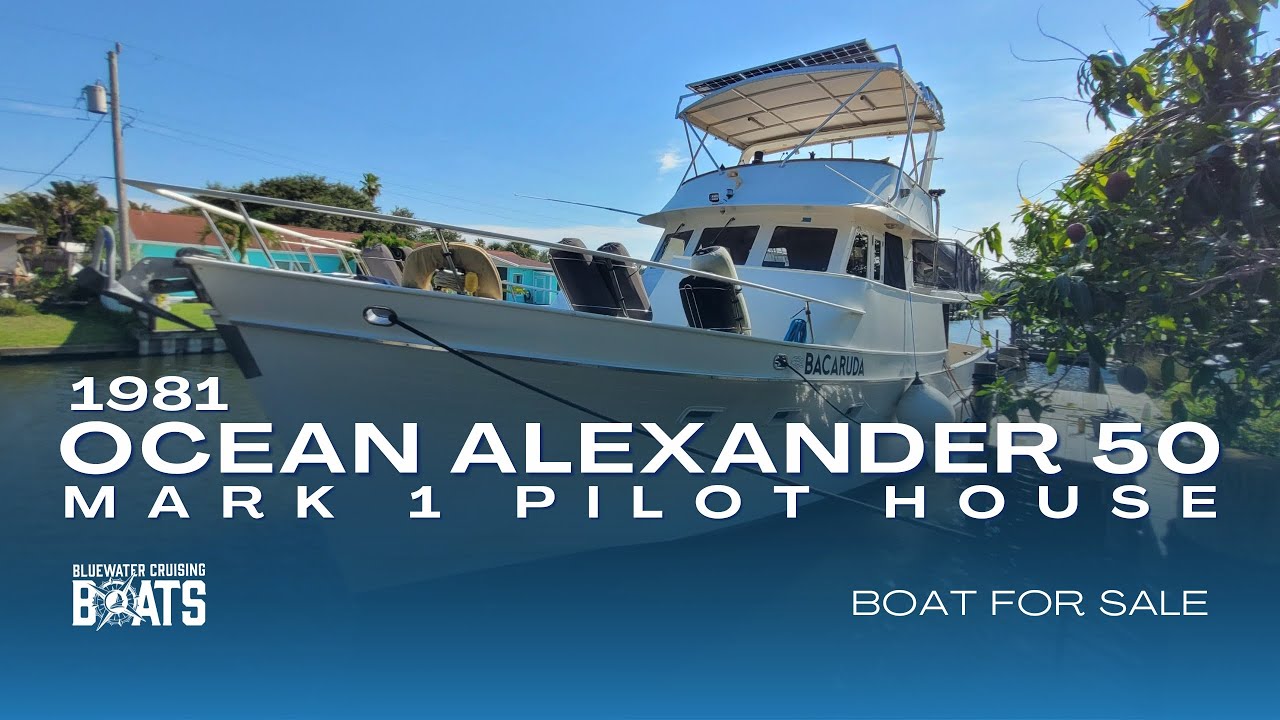 BACARUDA | 1981 Ocean Alexander 50' Mark 1 Pilot House | Boat Tour