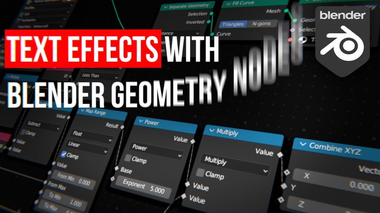 Animated Text Reveal - Blender Geometry Nodes