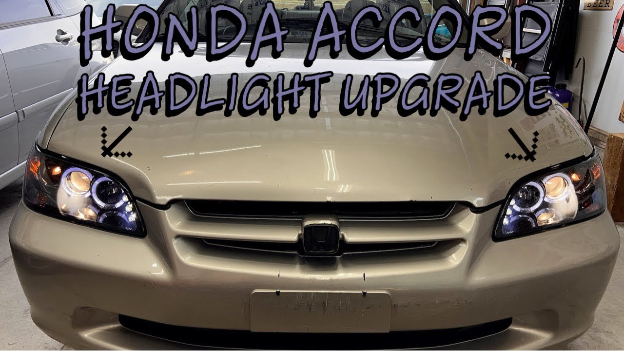 Honda Accord LED Halo Headlight Assembly Upgrade Spec-D Tuning