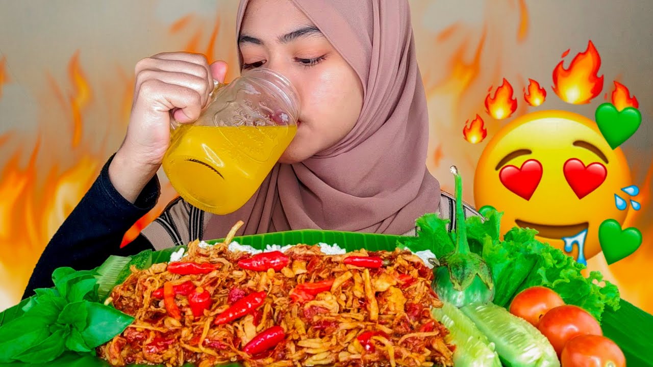 MUKBANG AYAM SUIR SAMBEL MERCON | CABE RAWITNYA MELIMPAH | COLLAB WITH @echculinary8609