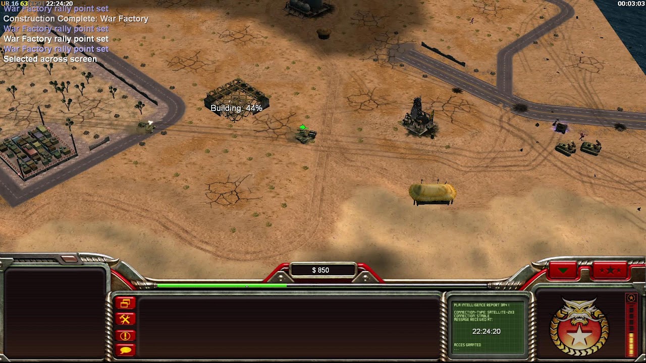 Luke/Mka vs Costa/Mac 2v2 C&C Generals Operation firestorm