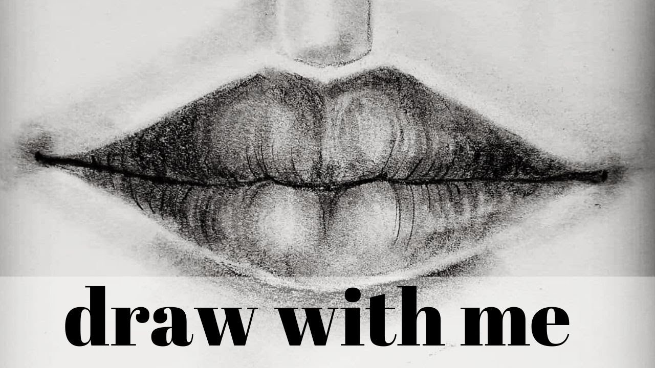 How to Draw a Realistic Mouth in Pencil! Draw with me!!!