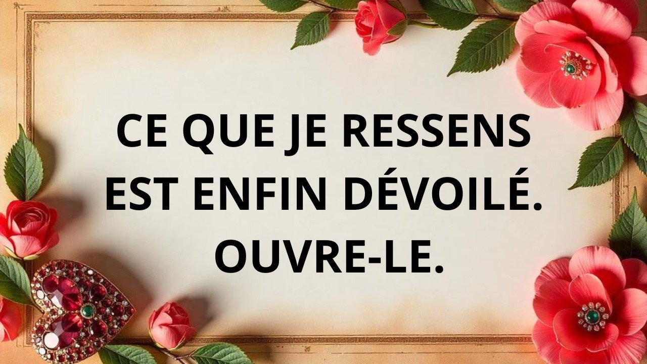 Ce que je ressens vraiment, c’est pour toi.