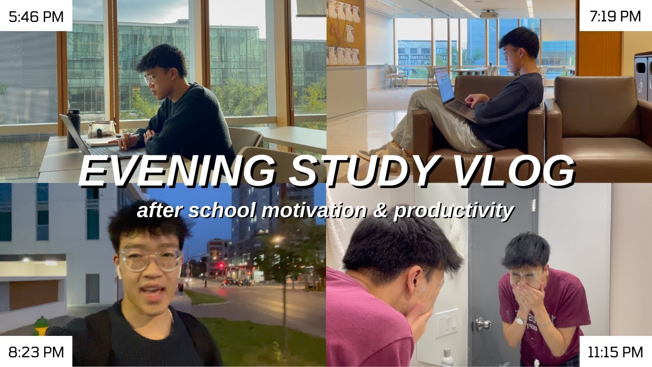 STUDY VLOG | EVENING STUDY ROUTINE *how to MOTIVATE yourself to STUDY after school & classes*
