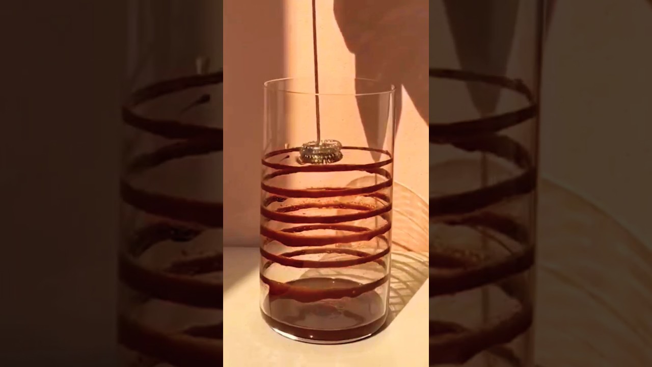 😍 Amazing Chocolate Design in Glass! 🤩 #shorts #chocolate #short #satisfying