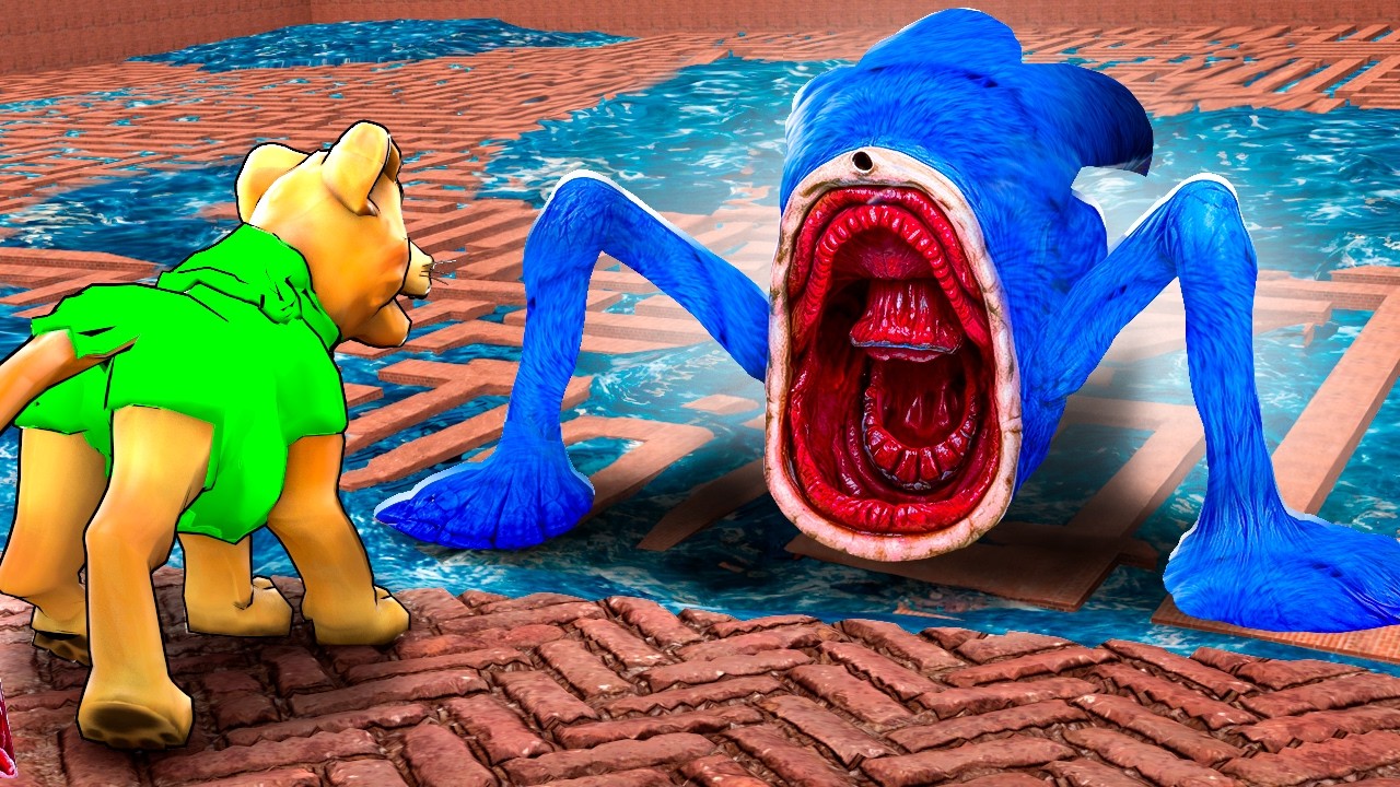 Can SONIC EATER find me in a MAZE?! (Garry's Mod Sandbox)