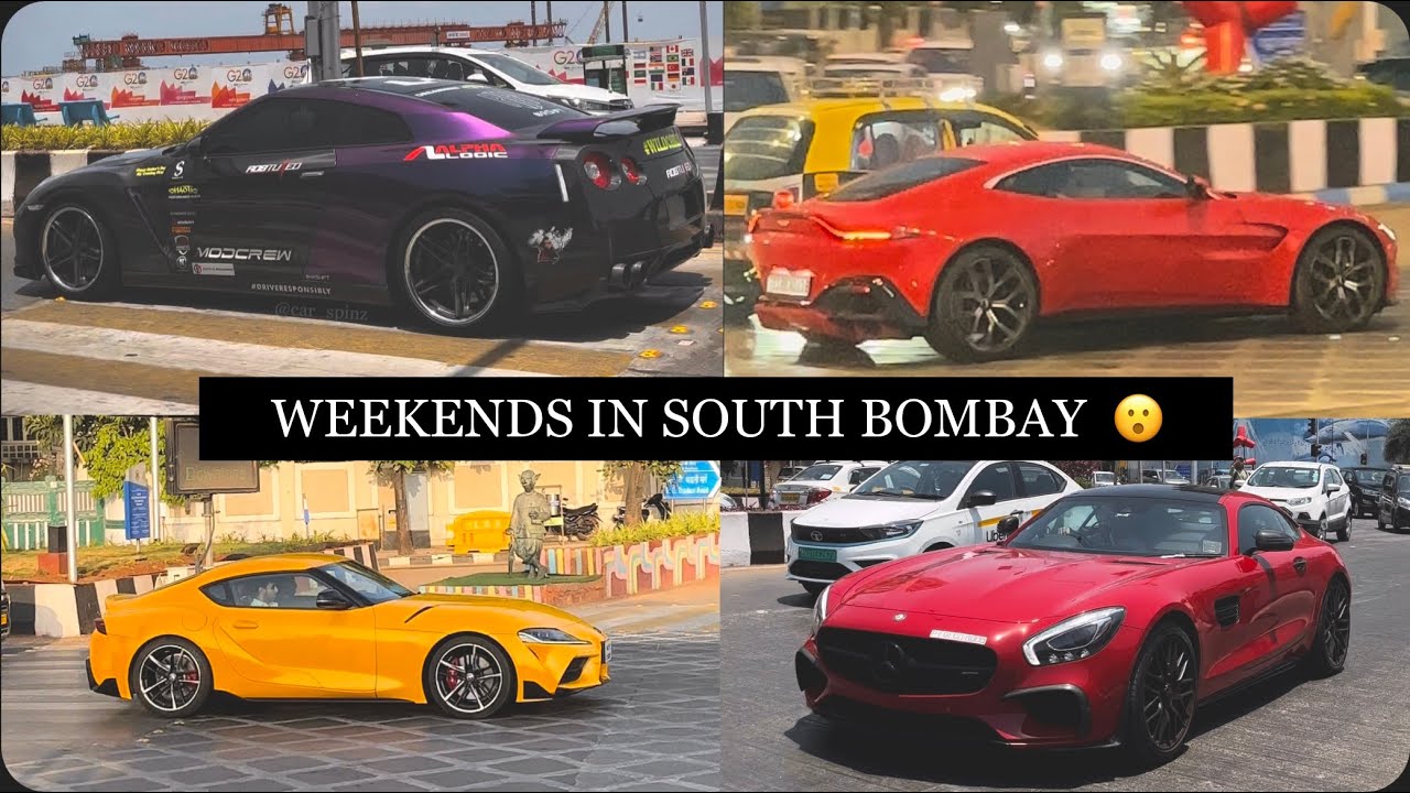 WEEKENDS IN SOUTH BOMBAY !! 4K | Worli Seaface | #carspotting #carspotter #mumbai