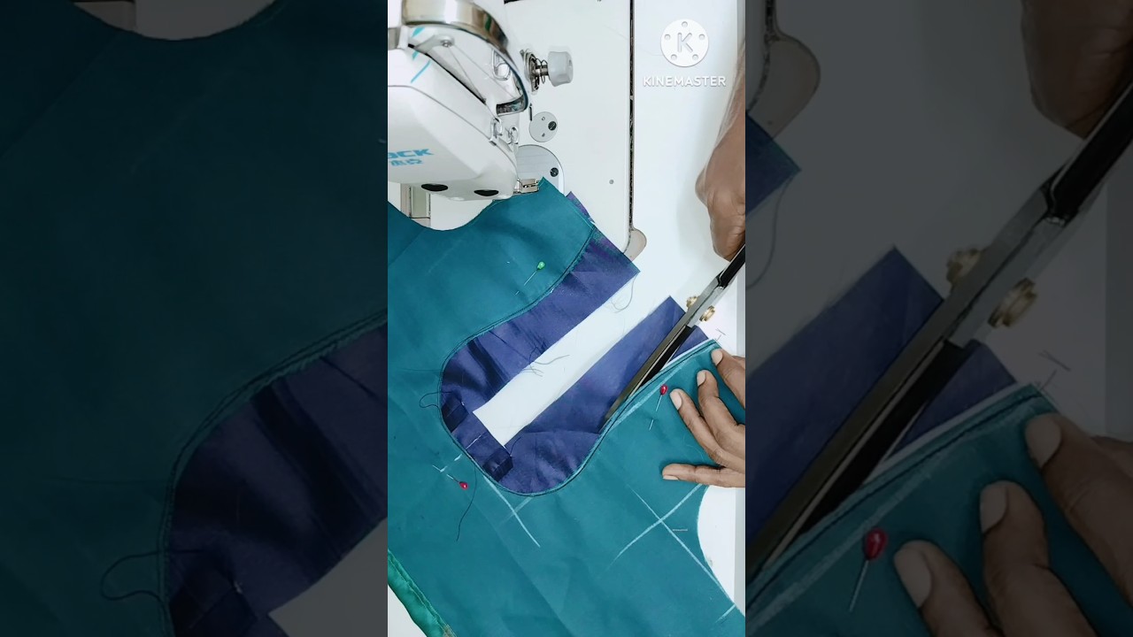 sari blouse neck design stitching | cutting and stitching 🥻 | laceneckdesigns