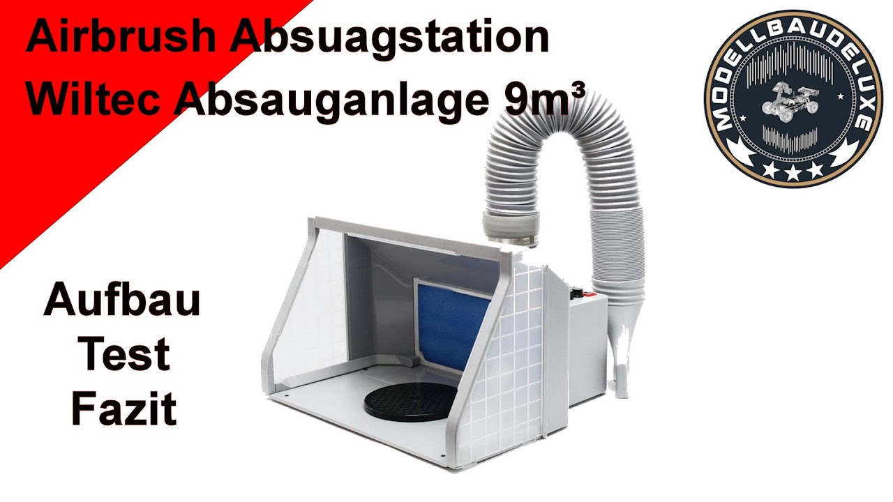 Airbrush Absaugstation von Wiltec Unboxing, Aufbau und Test