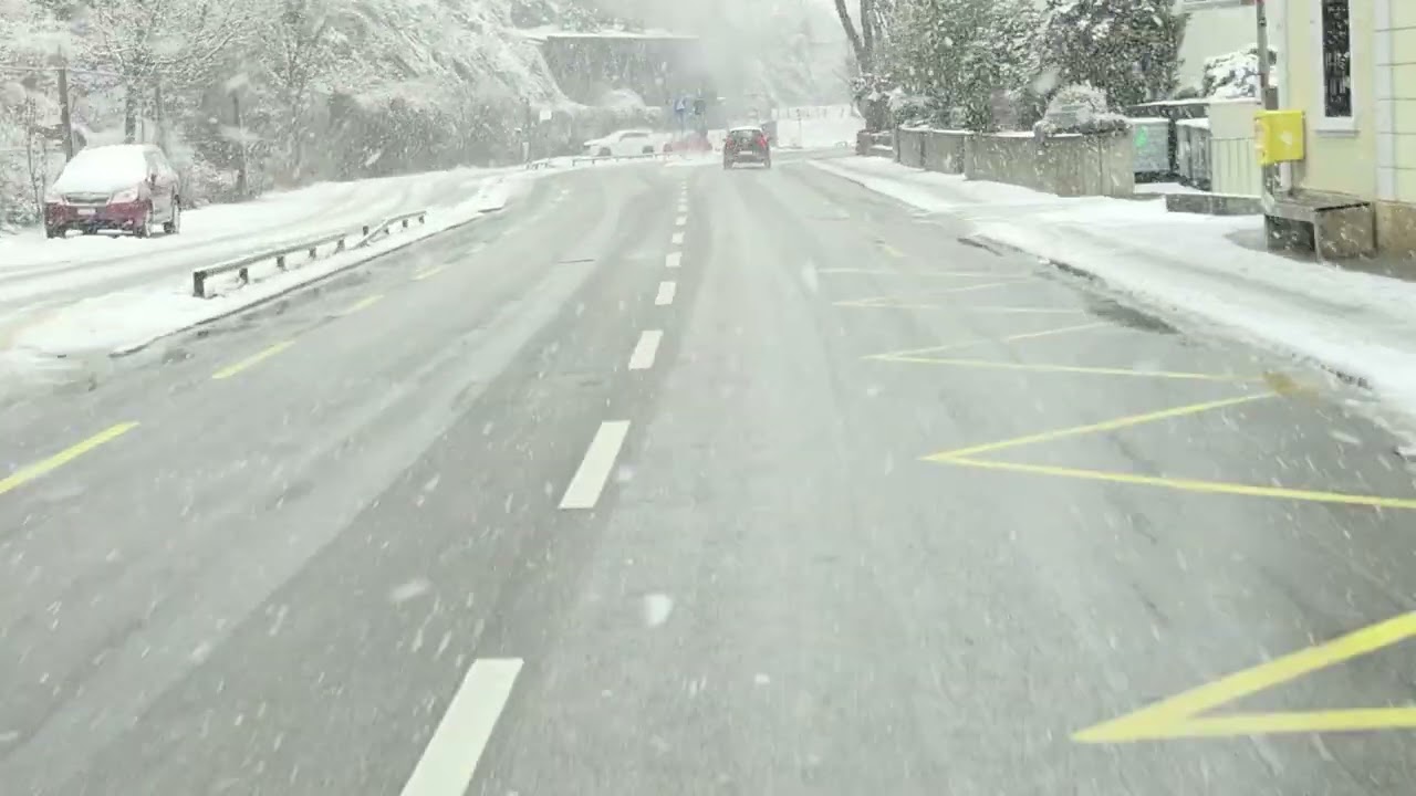Snowed Swiss road #swissroads #snow #snowroads