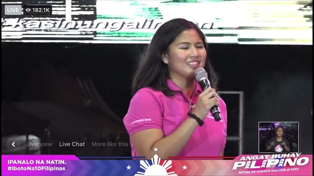 Tuloy Ang Laban - Jillian Robredo (Miting De Avance nina Leni at Kiko)