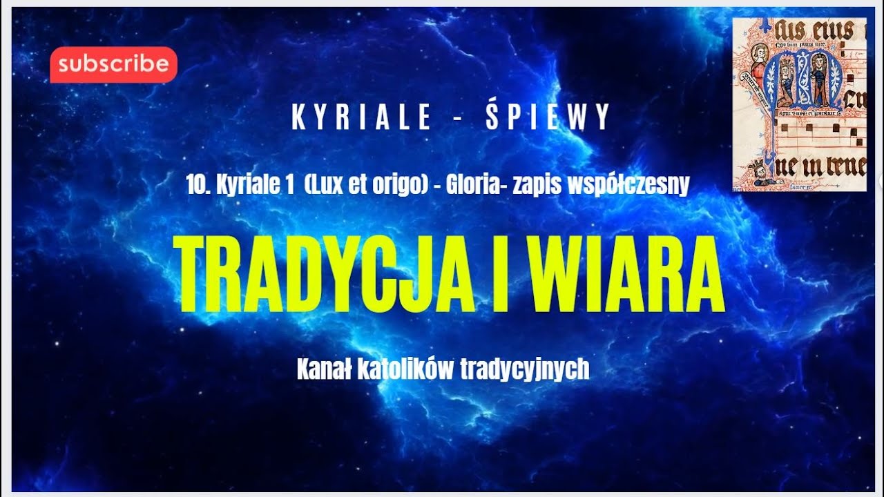 10) Kyriale I (Lux et origo) - Gloria - notacja wsp&oacute;łczesna