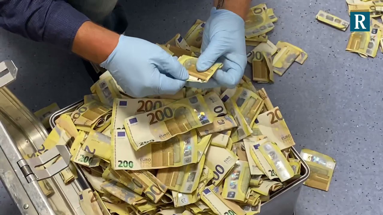 Geld im W&auml;schetrockner bei der Bundesbank