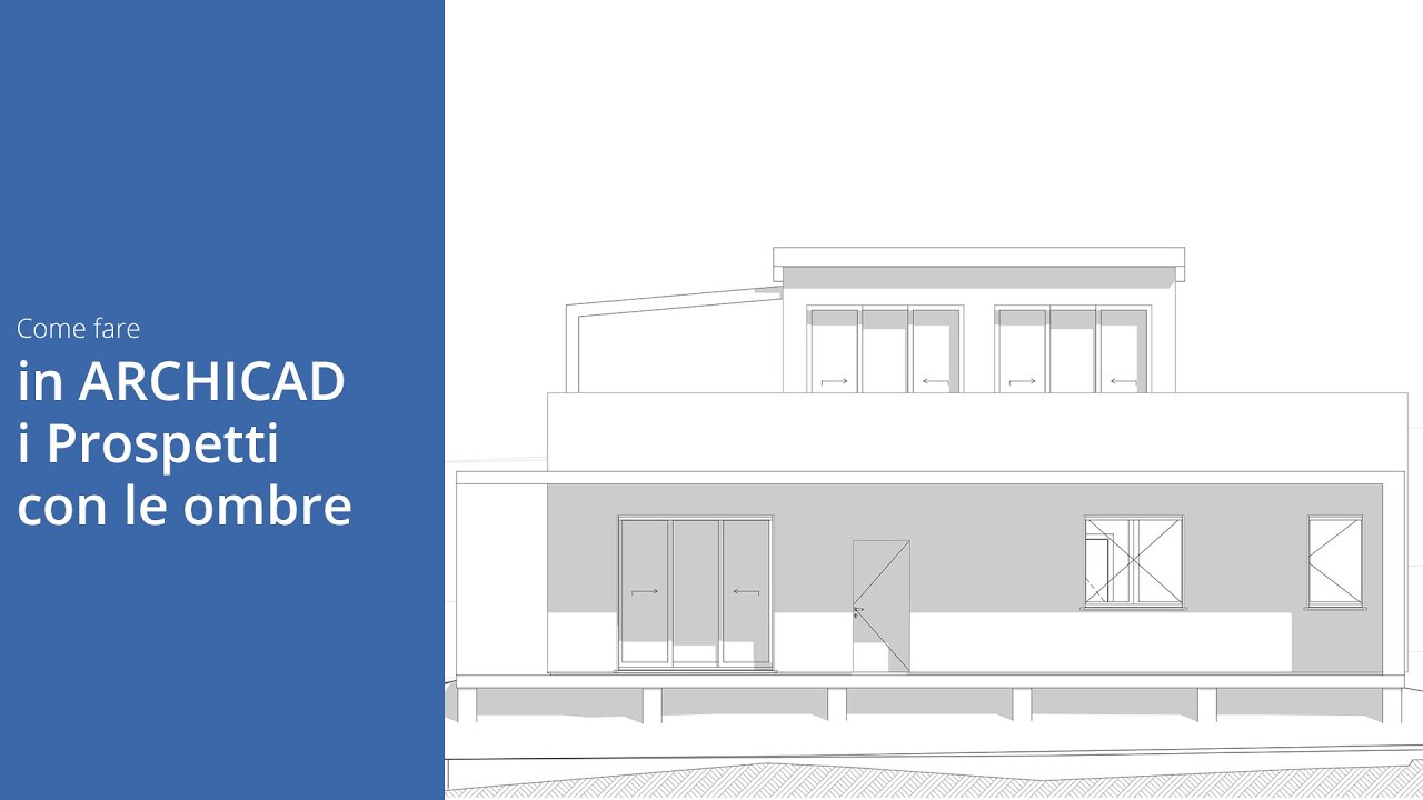 Come fare in ARCHICAD i prospetti con le ombre
